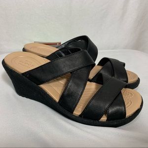 CROCS A-Leigh Crisscross Wedge Sandal Size 8 NWT
